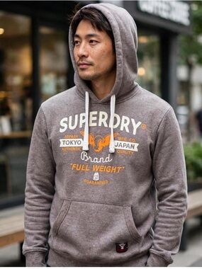 Superdry Full Weight Hoodie – Tokyo Rooster Graphic RN: 127685 M20LA012S 741776